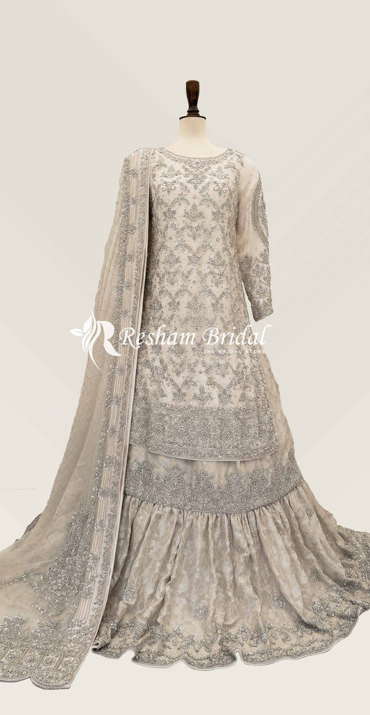 Anya | Nikkah | Farshi Lehenga | Ivory