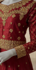 Samana | Lehenga | Cherry Red