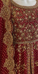 Baneera | Maxi with Lehenga | Red