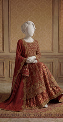 Baneera | Maxi with Lehenga | Red