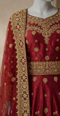Samana | Lehenga | Cherry Red