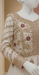 Kainat | Maxi | Off-White & Pink
