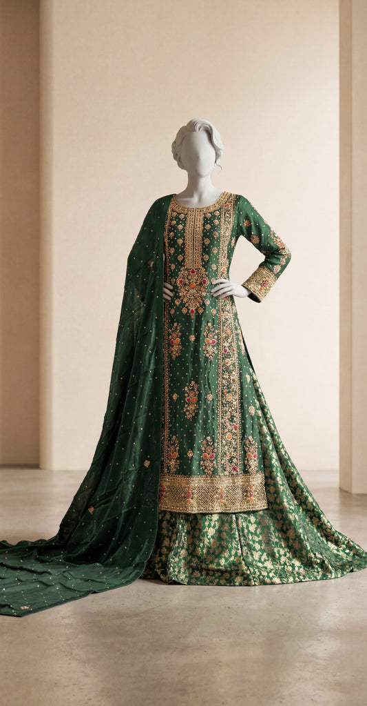 Bahaar | 3 Piece | Stitched | Green
