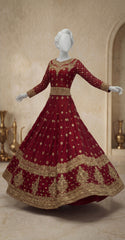 Samana | Lehenga | Cherry Red
