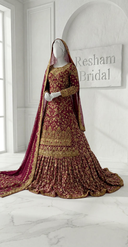 Ayra | Farshi Lehenga | Red