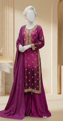 Riza | 3 Piece | Stitched | Hot Pink