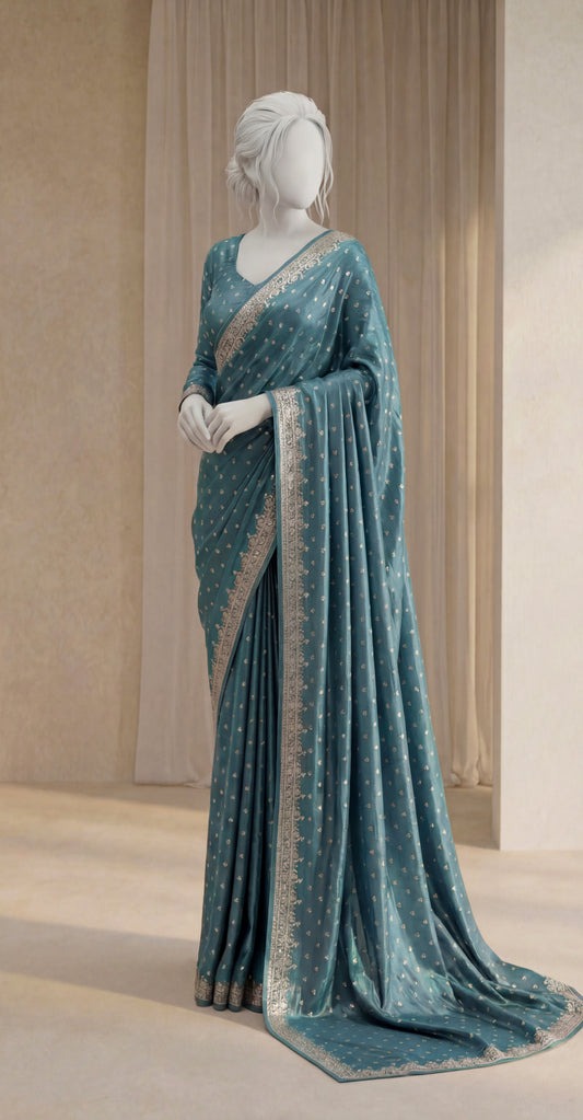 Resa | Saree | Sky Blue