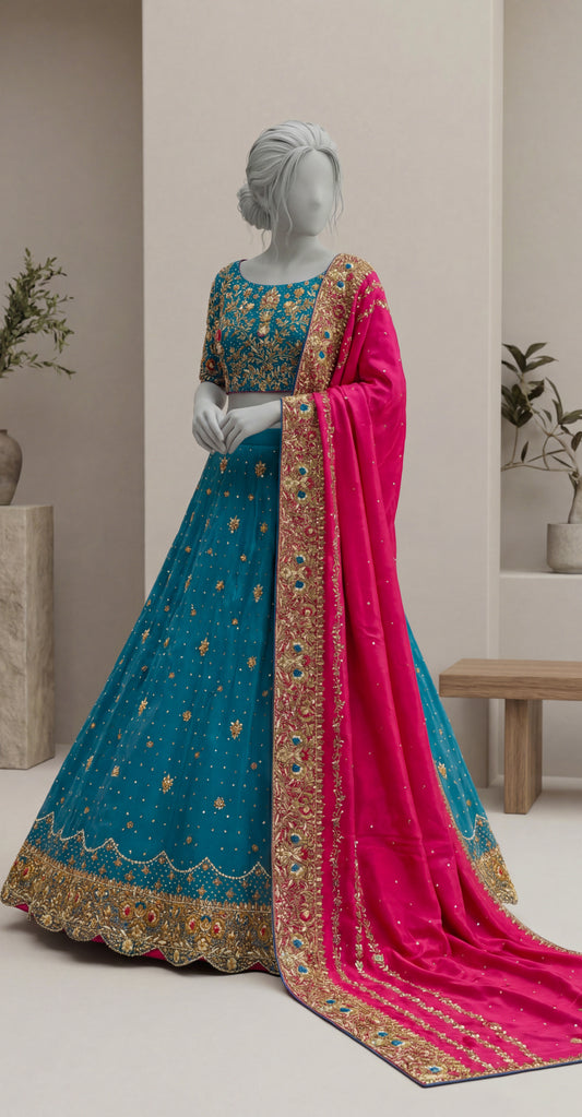 Sapphire | Lehenga | Sky Blue
