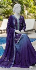 Meerab | 3 Piece | Stitched | Purple