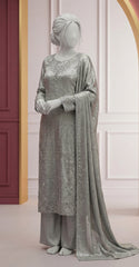 Mifra | 3 Piece | Stitched | Ash Mint