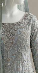 Zaitoon | 3 Piece | Stitched | Sky Blue