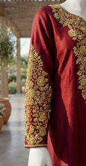 Seemab | 3 Piece | Stitched | Red