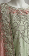 Eshal | 3 Piece | Stitched | Pista Pink