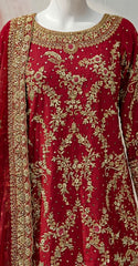 Darakhshaa | Farshi Lehenga | Red