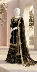 Kehkashaa | Farshi Lehenga | Black