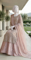 Zaitoon | 3 Piece | Stitched | Soft Pink