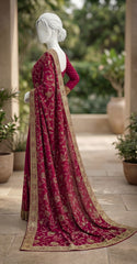 Saher Bano | Saree | Ruby Red
