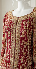 Nikhaar | Farshi Lehenga | Red