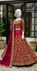 Fardeen | Lehenga | Red