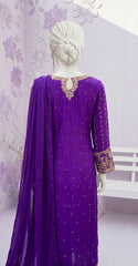 Zarash | 3 Piece | Stitched | Purple