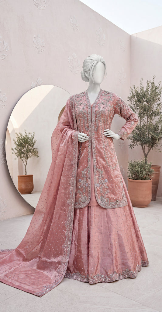 Sraha | 3 Piece | Stitched | Blush