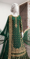 Banafshaan | 3 Piece | Stitched | Green
