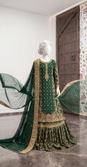 Banafshaan | 3 Piece | Stitched | Green