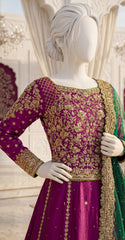 Sheema | Lehenga | Hot Pink