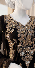 Sehraz | 3 Piece | Stitched Suit | Black