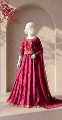 Miraal | Lehenga | Ruby Red