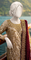 Samya | 3 Piece | Stitched | Golden
