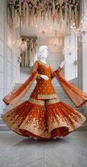 Waania | Gharara | Stitched | Rust
