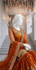 Waania | Gharara | Stitched | Rust