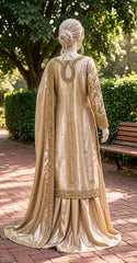 Dahaab | 3 Piece | Stitched | Golden