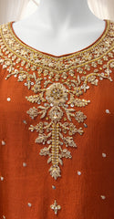 Warda | 3 Piece | Stitched | Rust