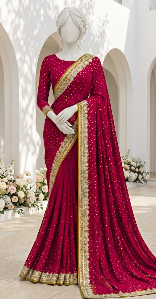 Abeera | Saree | Red