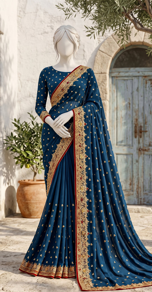Abeera | Saree | Teal