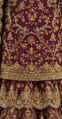 Beena | Farshi Lehnga | Cherry Red