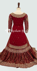 Waania | Farshi Lehenga | Red