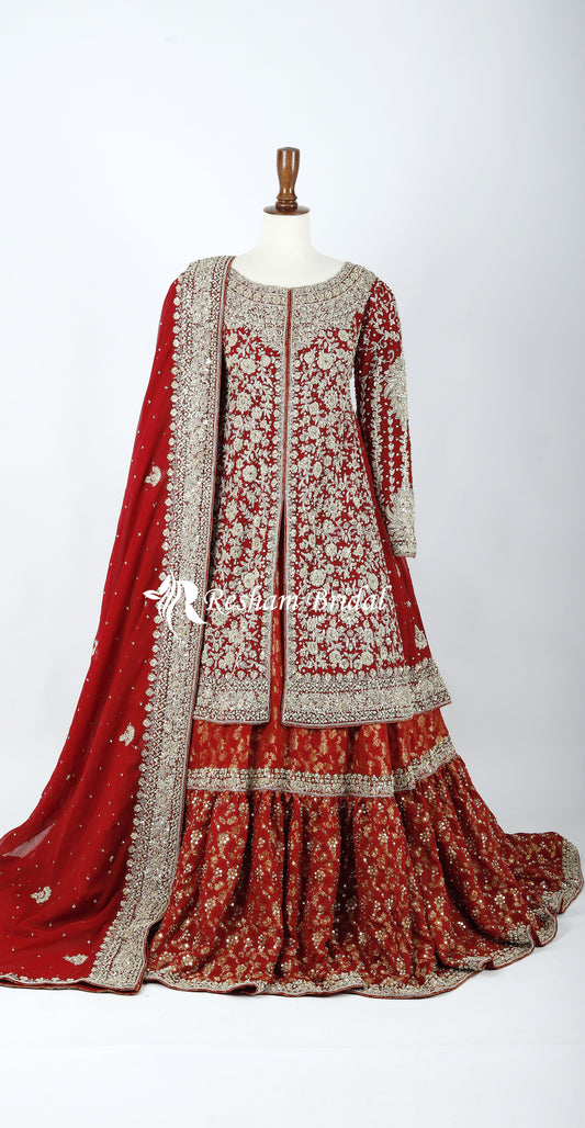 Heer | Farshi Lehenga | Rust