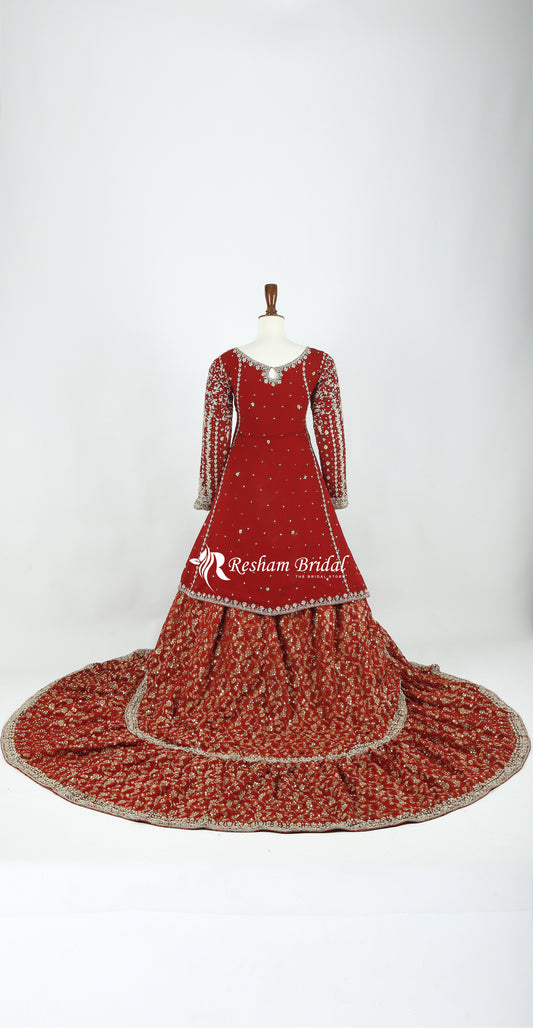Heer | Farshi Lehenga | Rust