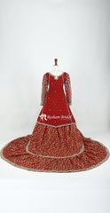 Heer | Farshi Lehenga | Rust