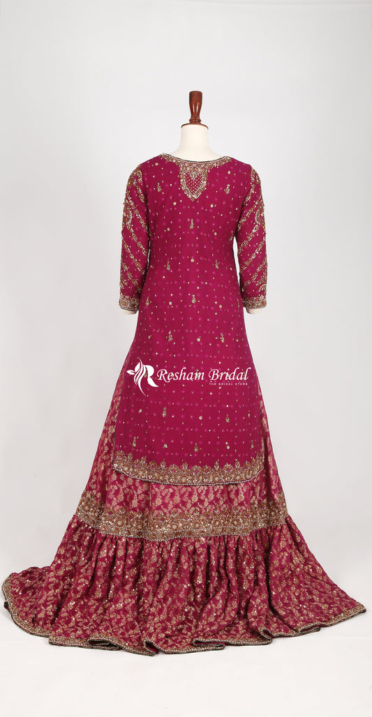 Maneen | Farshi Lehenga | Red