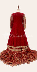 Nayab | Farshi Lehenga | Red