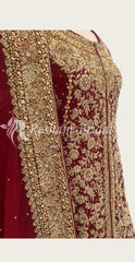Nayab | Farshi Lehenga | Red