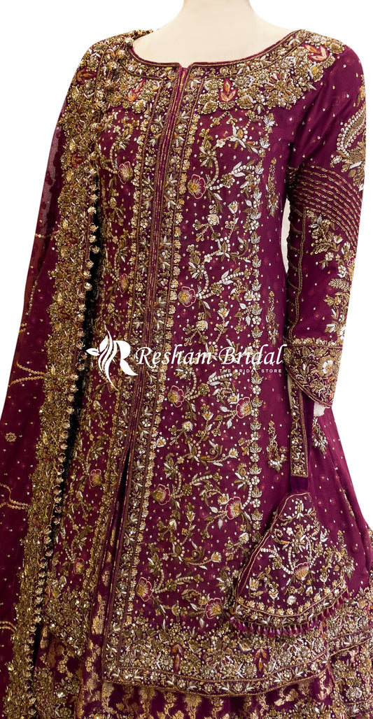 Zareen | Farshi Lehenga | Red