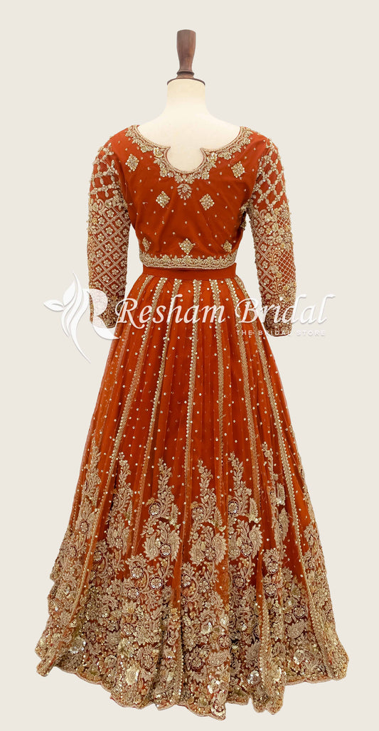 Zenia | Lehenga | Orange