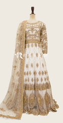 Samaira | Nikkah | Maxi | White & Gold