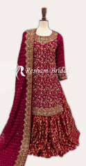 Saadiya | Farshi Lehenga | Red
