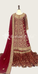 Nayab | Farshi Lehenga | Red